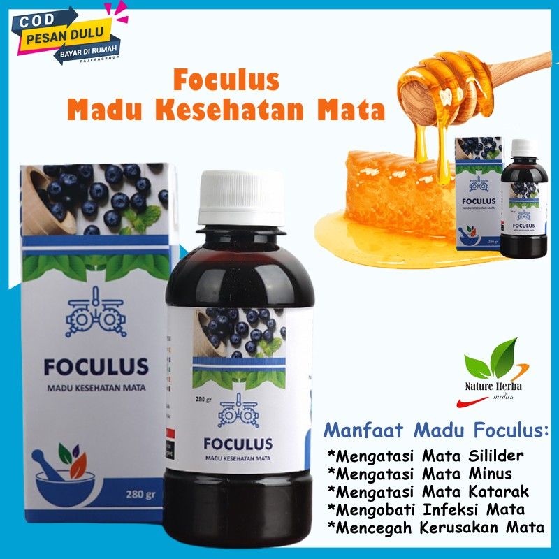 ORIGINAL 100% Foculus Obat Mata Minus Silinder Katarak Herbal Ampuh Sembuh Anak Dewasa Vitamin Mata 