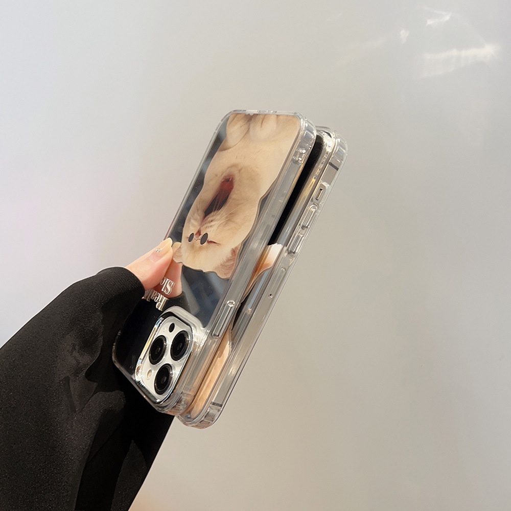 Cocok Untuk Iphone14 Pro Max iPhone Phone Case Cermin Couple Kuat Shockproof Protection Camera Kompatibel Dengan Iphone13 13pro 13prm iPhone 11 7Plus 8Plus Xr XS 12 Pro Max Casing Ponsel