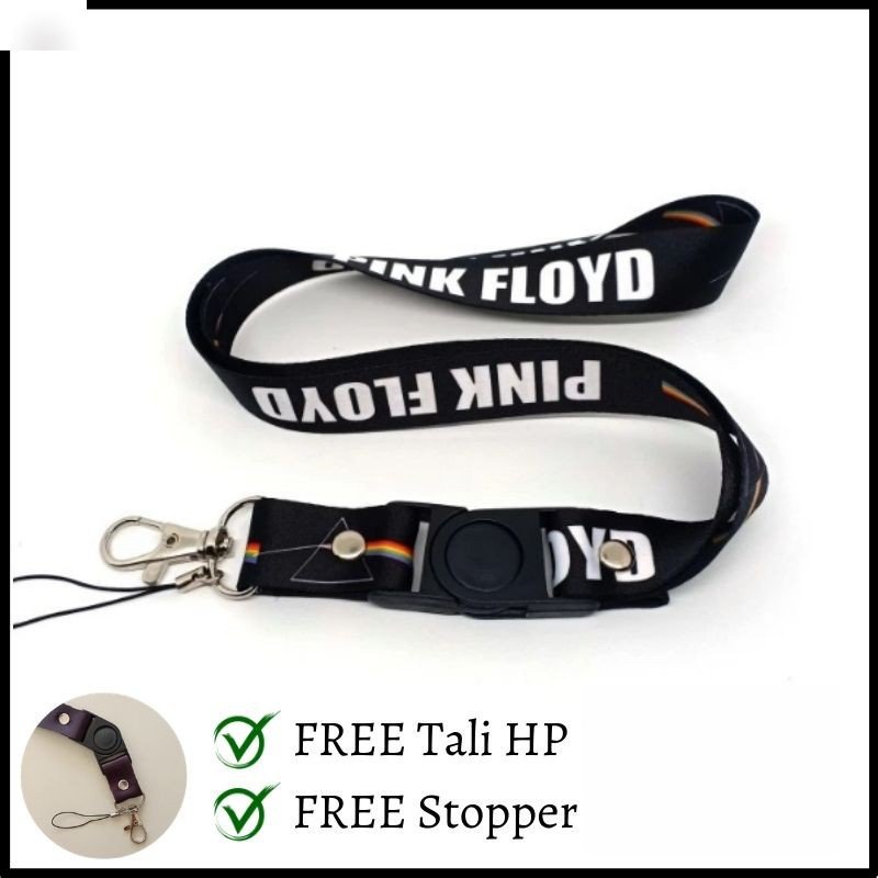 

Tali Lanyard Band Pink Floyd / Custom Lanyard Tali Gantungan Kunci HP POD ID Card