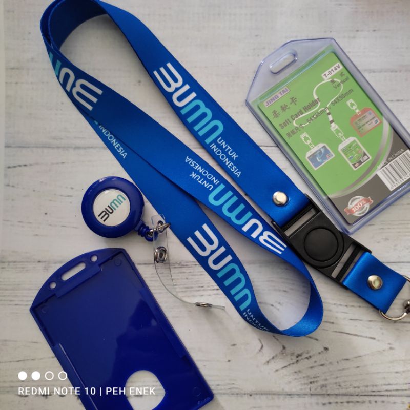 

BUMN LANYARD ID CARD - TALI ID BUMN-PRINTING FULL-READY STOK