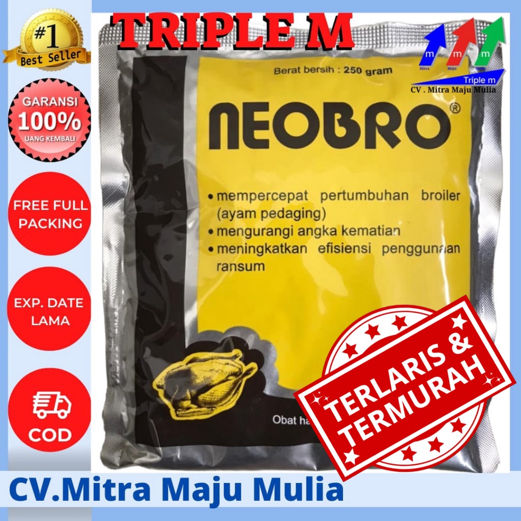 NEOBRO 250 Gram MEDION Vitamin Penambah Berat Penggemuk Ayam Broiler Unggas