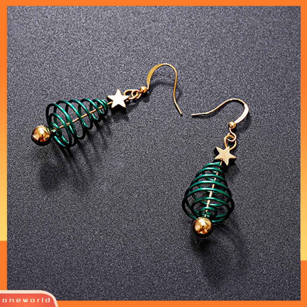 [WOD] 1pasang Anting Drop Motif Pohon Natal Anting Menjuntai Wanita Logam Nyaman Untuk Pernikahan