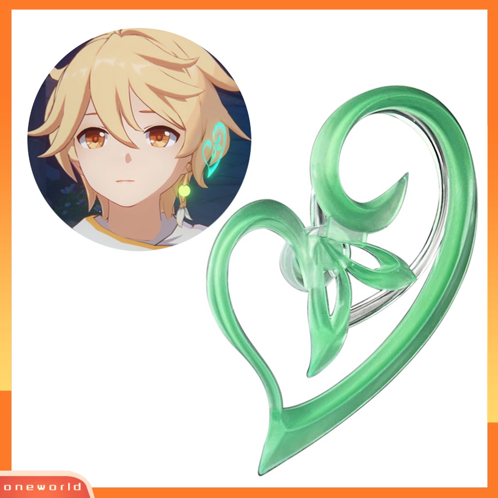 [WOD] 1pc Liontin Telinga Anime Elastis Pengerjaan Halus Sangat Disimulasikan Tidak Bau Menarik Aksesoris Cosplay Anime Game Luminous Ear Ornament Untuk Prom