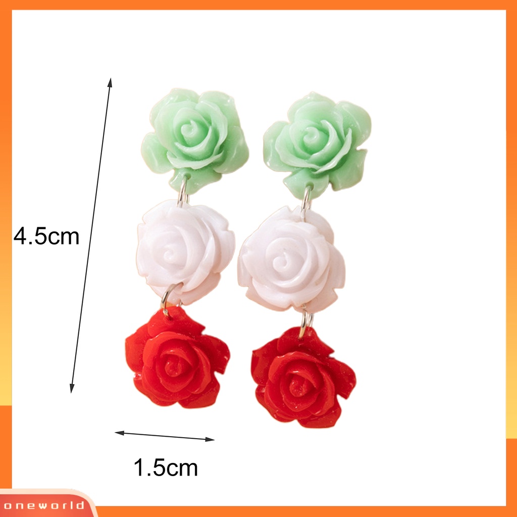 [WOD] 1pasang Anting Menjuntai Desain Bentuk Bunga Minimalis Menawan Modis Anting Drop Untuk Perjamuan