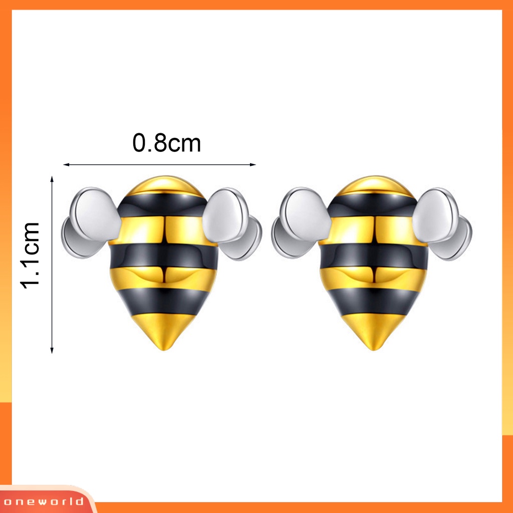 [WOD] 1pasang Ear Studs Lovely Bentuk Lebah Alloy Fashion Wanita Anting Untuk Hadiah