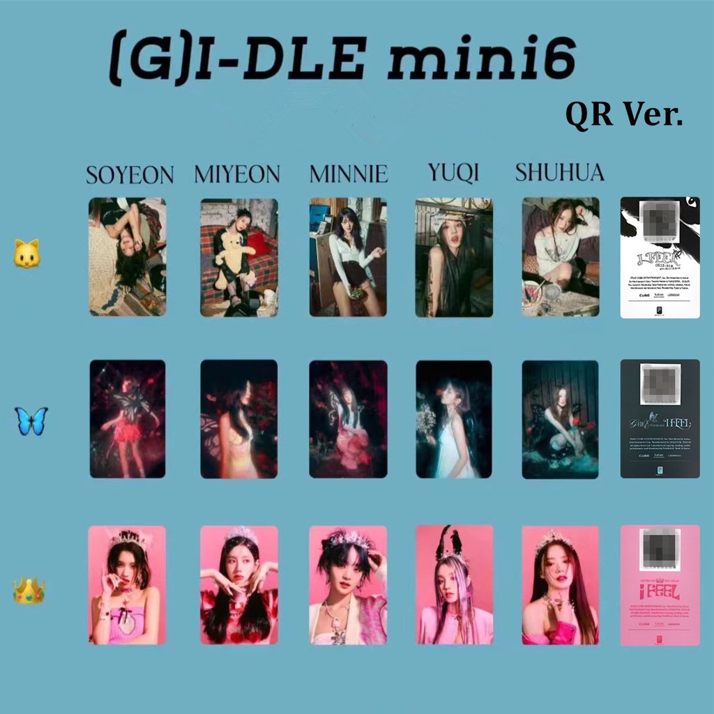 5pcs /set (G)I-DLE Album Photocards I FEEL Lomo Cards GIDLE Kpop Postcards QR Speciall Collection