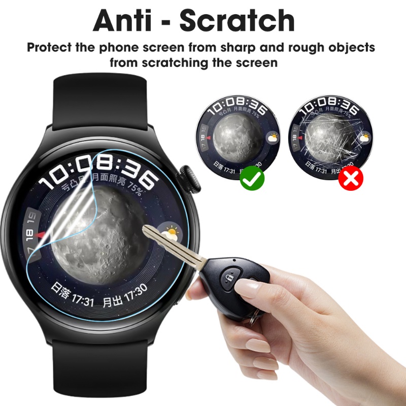 Film TPU Hydrogel Transparan Tipis Sederhana 1Pc Anti Minyak Tahan Air HD Pelindung Layar Jam Tangan Untuk Huawei Watch4 /4 Pro