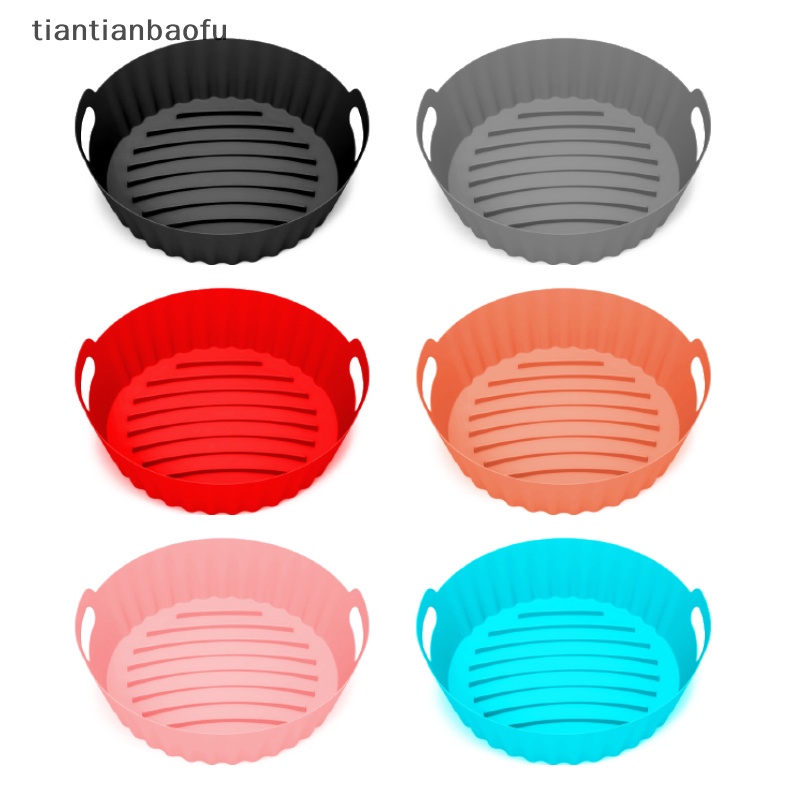 [tiantianbaofu] Air Fryer Silicone Pot Baking Non-Stick Reusable Oven Liner Tray Keranjang Lipat Butik