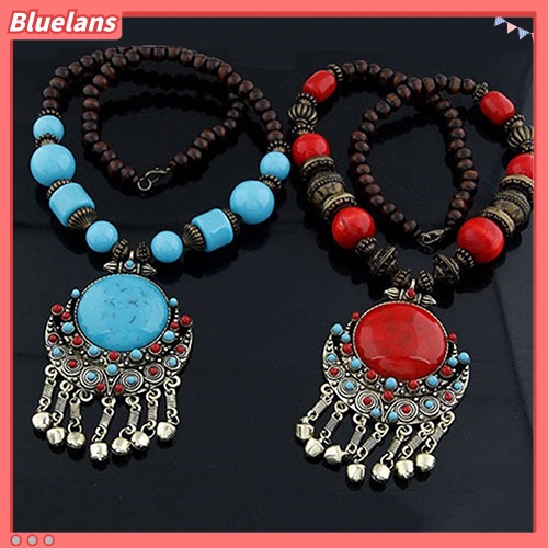 [BLS] Wanita Vintage Bohemia Style Liontin Rantai Panjang Sweater Kalung Perhiasan Charm