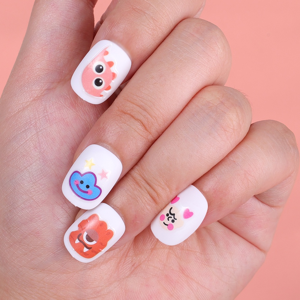 [Unggulan] 1pc Colorful Manicure Decor Self-Adhesive 3D Monster Kecil Kuku Stiker Kartun Mata Besar Stiker Kuku DIY Nail Art Slider Aksesoris Kuku Alat Kuku Untuk Wanita