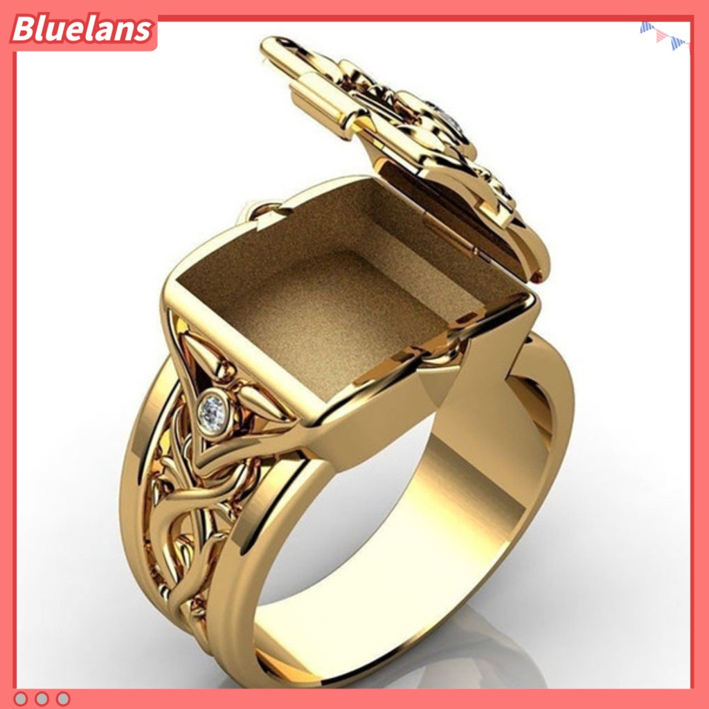 [BLS] Pria Fashion Tidak Teratur Cekung Cembung Dapat Dibuka Tutup Cincin Kreatif Perhiasan Hadiah