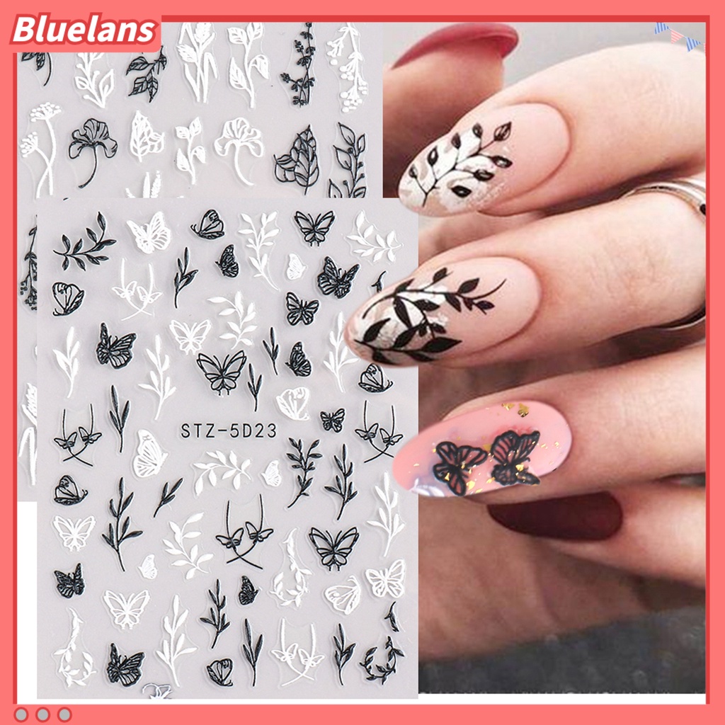 [BLM] Stiker Kuku Lovely DIY Paper Classic Camellia Stiker Dekorasi Kuku Untuk Wanita