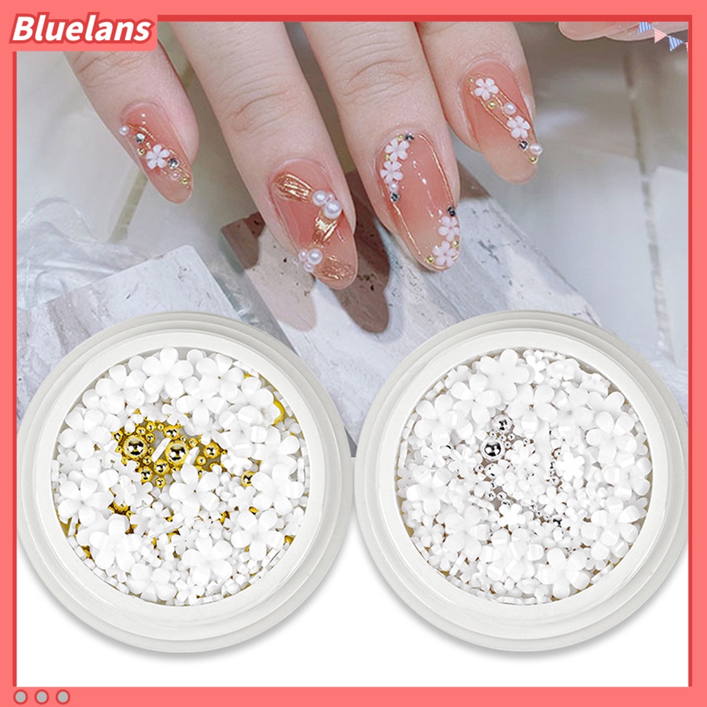 [BLM] 1kotak Hiasan Kuku Mudah Di Aplikasikan Resin 5kelopak Bentuk Bunga DIY Nail Decal Manicure Tool Untuk Digunakan Di Rumah