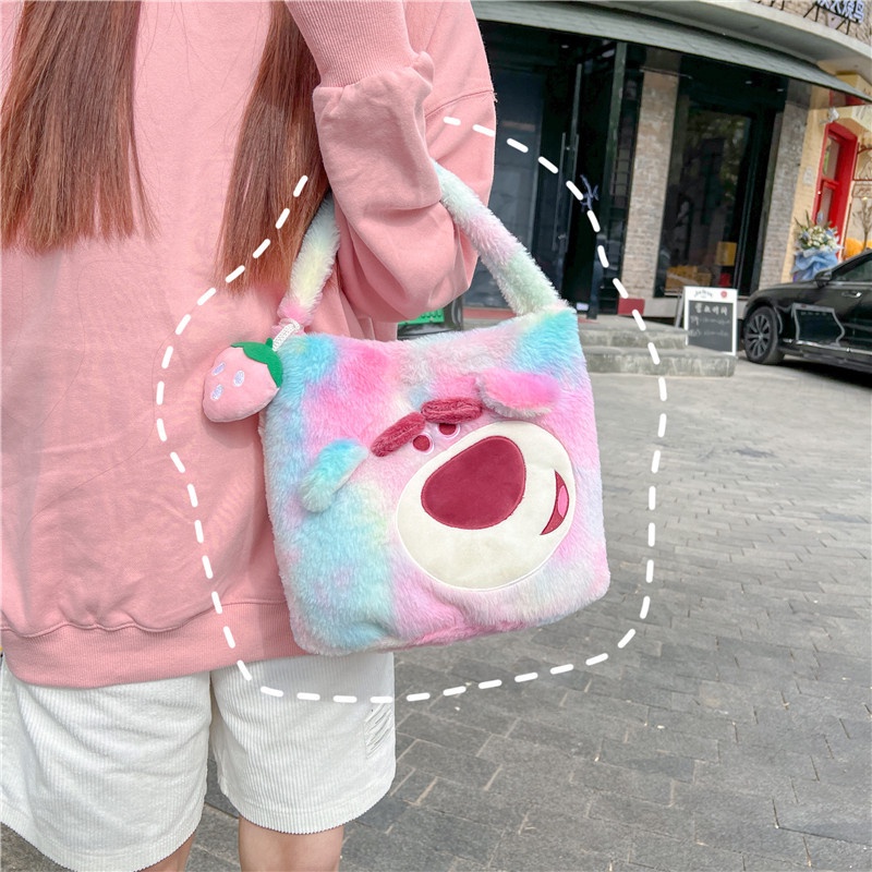 cod★ready★ D280 Shoulder bag tas bahu handbag tote bag Fashion Motif Kartun Karakter Hewan  Anak &amp; Dewasa beruang stroberi globallagilaku