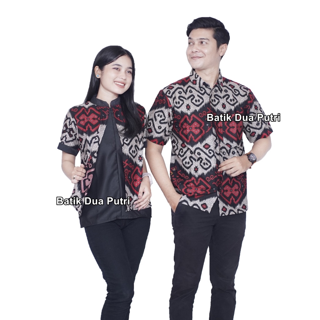 Couple Batik Wanita Pakaian Kemeja Pria - Blouse Wanita Modern Merput