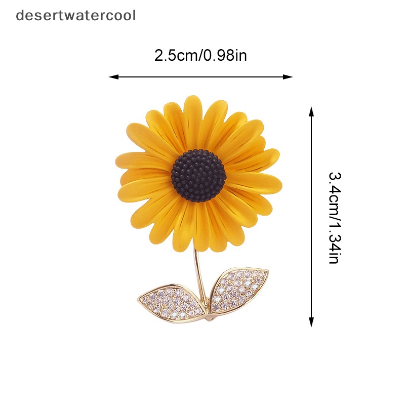 Deid Bros Bunga Matahari Untuk Wanita Unisex Enamel Musim Panas Kecantikan Sunflower Pesta Kantor Martijn