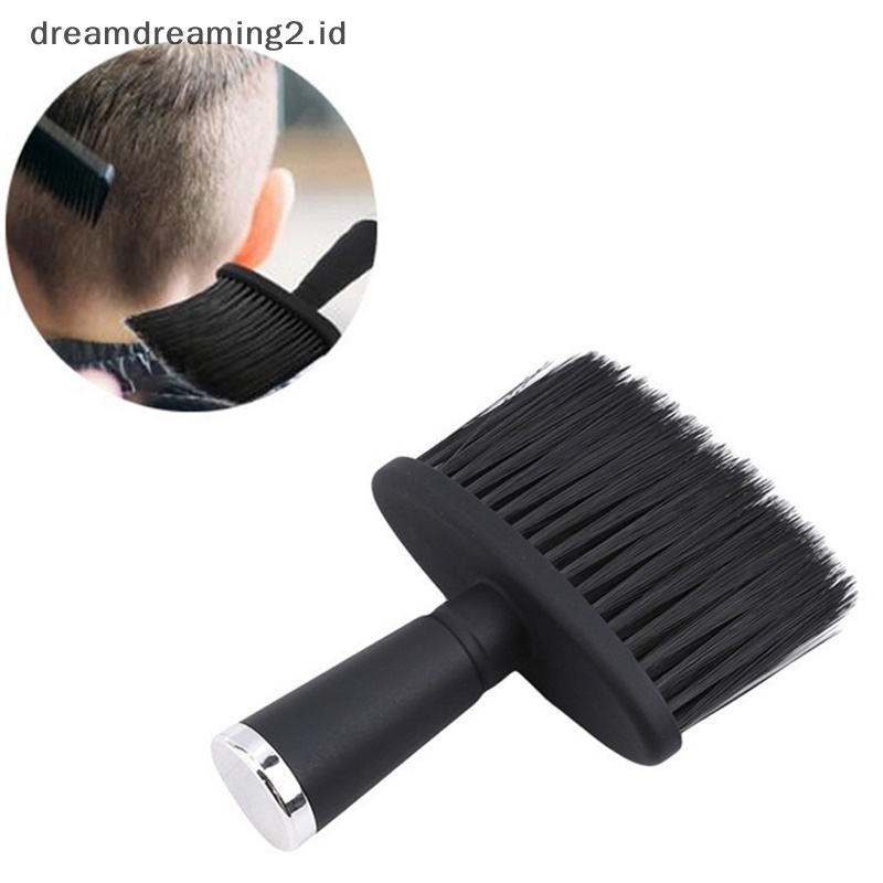 (drea) Sikat Kemoceng Wajah Leher Hitam Lembut Barber Hair Clean Hairbrush Beard Brush //