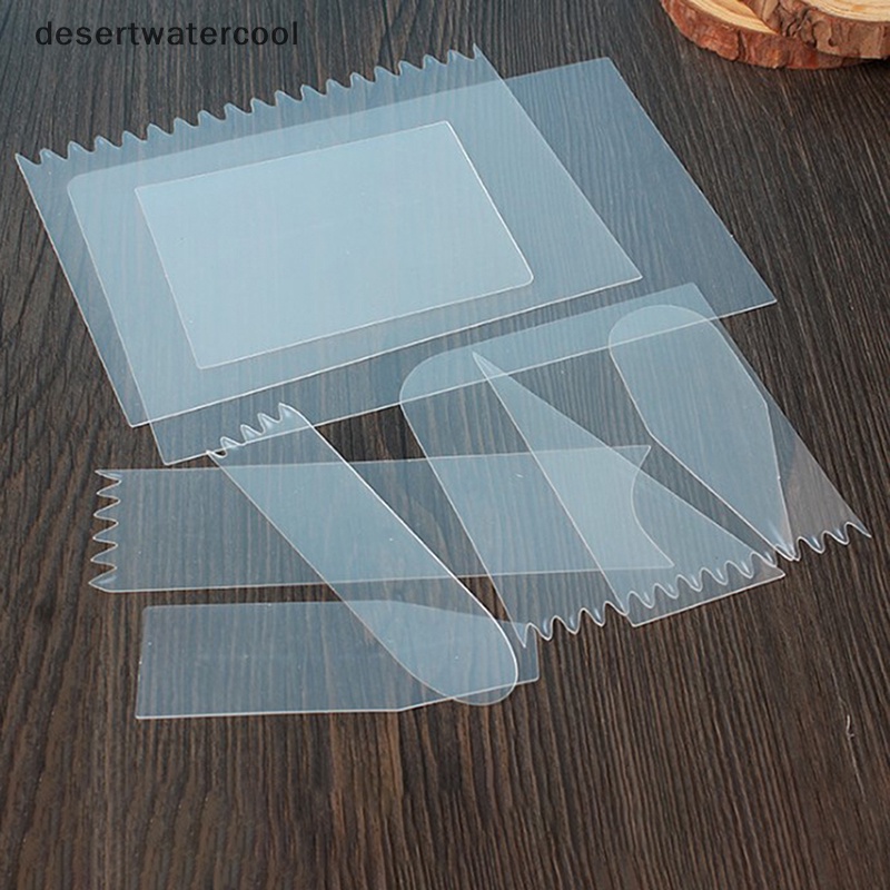 Deid 9pcs Scraper Kue Cream Spatula Pemotong Kue Pastry Cetakan Baking Decorag Tools Martijn