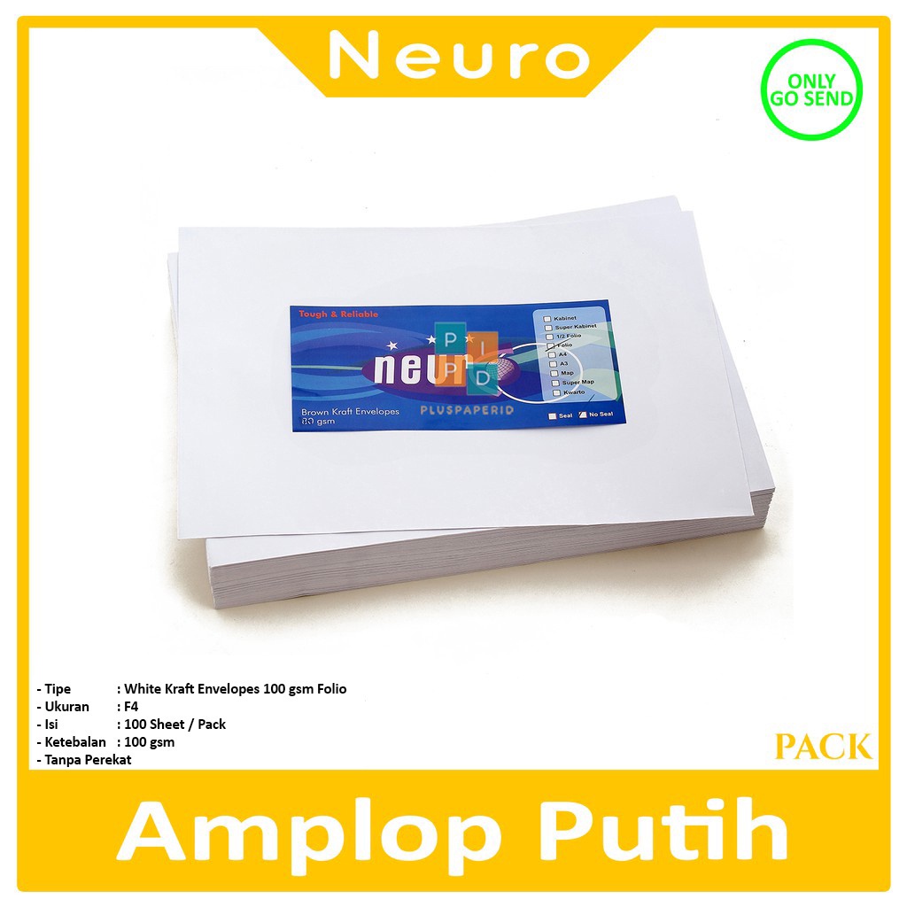 

NEURO - Amplop Putih Folio No Seal - Pack