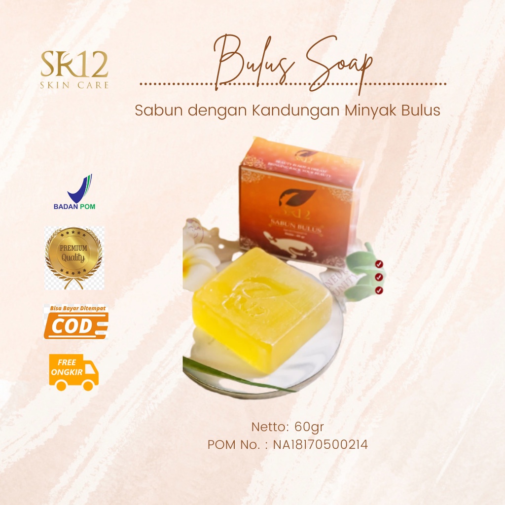 SR12 SABUN BULUS 60GR SABUN HERBAL PENGHILANG BEKAS JERAWAT FLEK KOMEDO CACAR MENGATASI GATAL-GATAL 