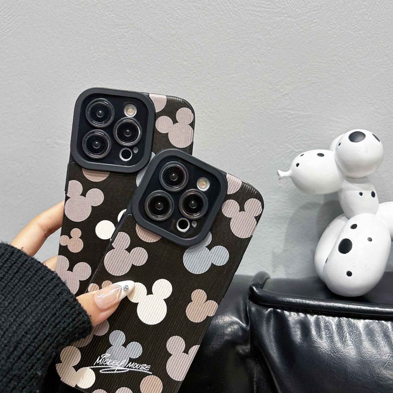 All New Hot Fashion Leather Soft Case IPhone 7 Plus 8 Plus X XS XR XS Max 11 13 12 14 PRO Max 14 Plus SE Mini Phone Case Girl Girl Women Cartoon Cute Gray Lovely Mikey Mouse Men