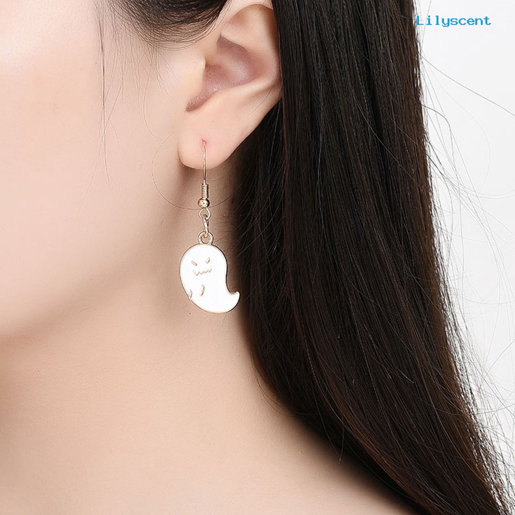 [LS]1 Set Set Perhiasan Pengantin Wanita Gloss Tinggi Lucu Bentuk Hypoallergenic Liontin Kalung Kait Anting Set Perhiasan Aksesori