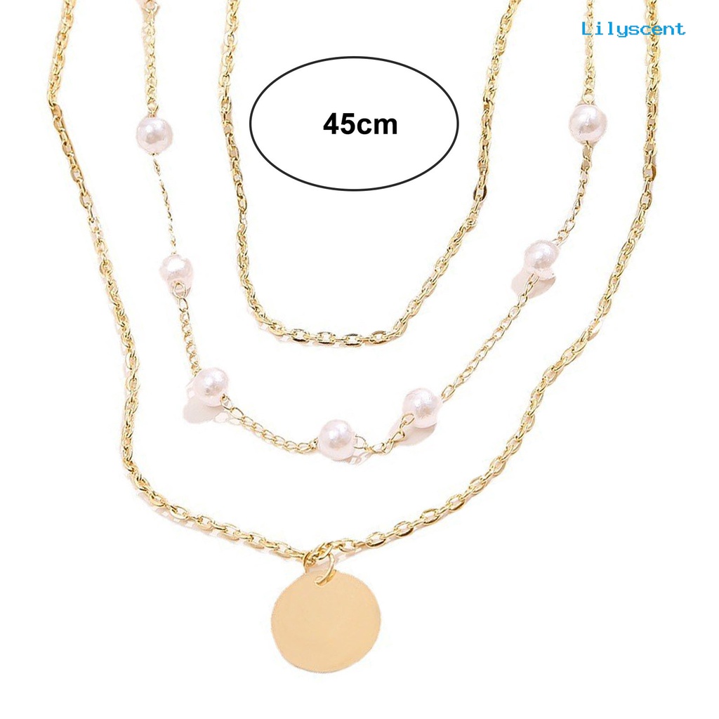 [LS]3Pcs Ladies Necklaces Retro Electroplating Adjustable Extension Rantai Lapis Emas Kalung Perhiasan Aksesori