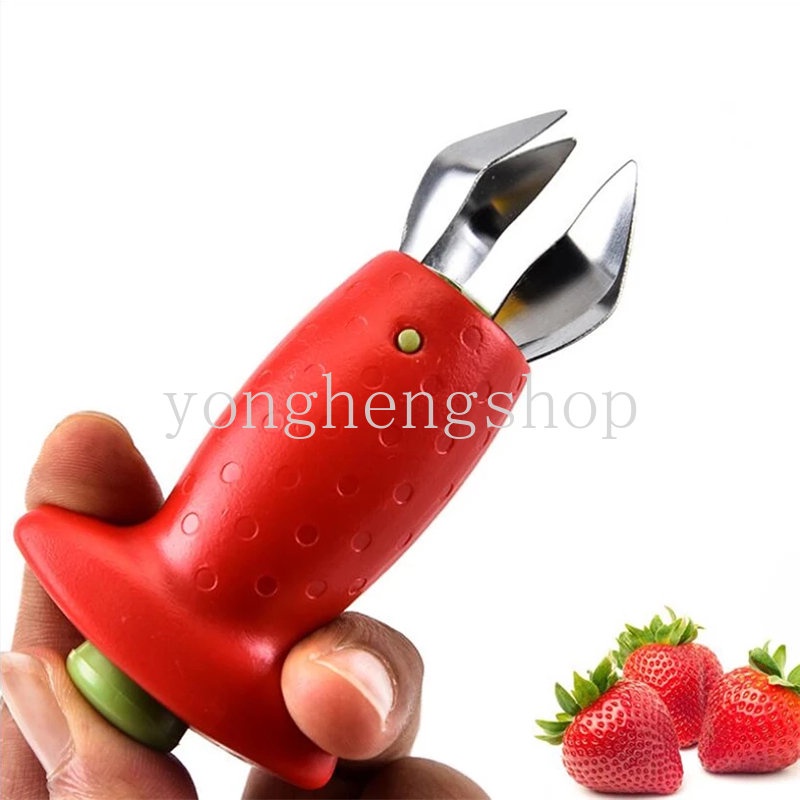 Kreatif Strawberry Huller Corer Buah Daun Tomat Tangkai Alat Cabut Strawberry Pit Remover Dapur Gadget