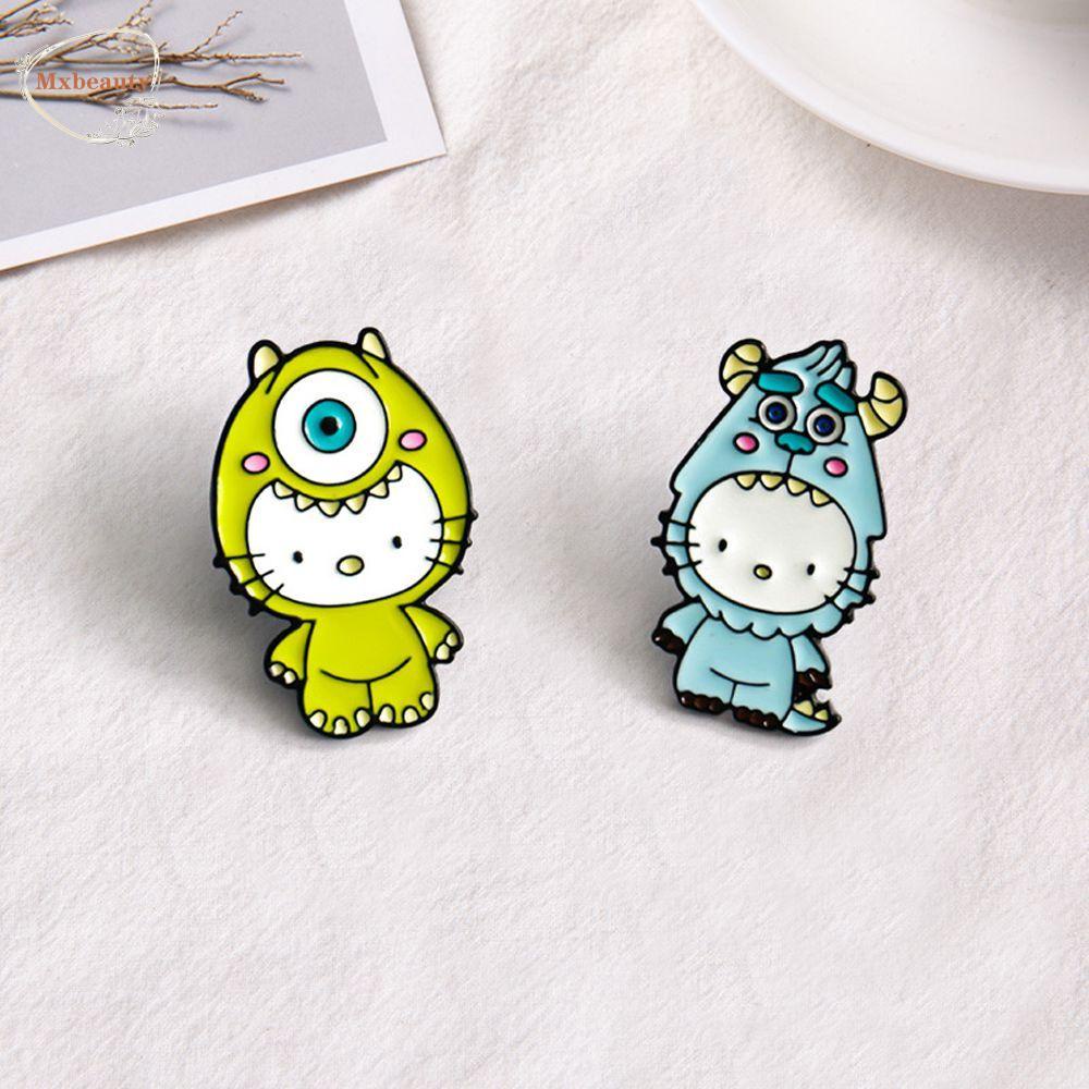 Mxbeauty Enamel Bros Pin Lucu Fashion Label Pin Ransel Dekorasi Bros Pin Kucing Bros Mike Kucing Bros