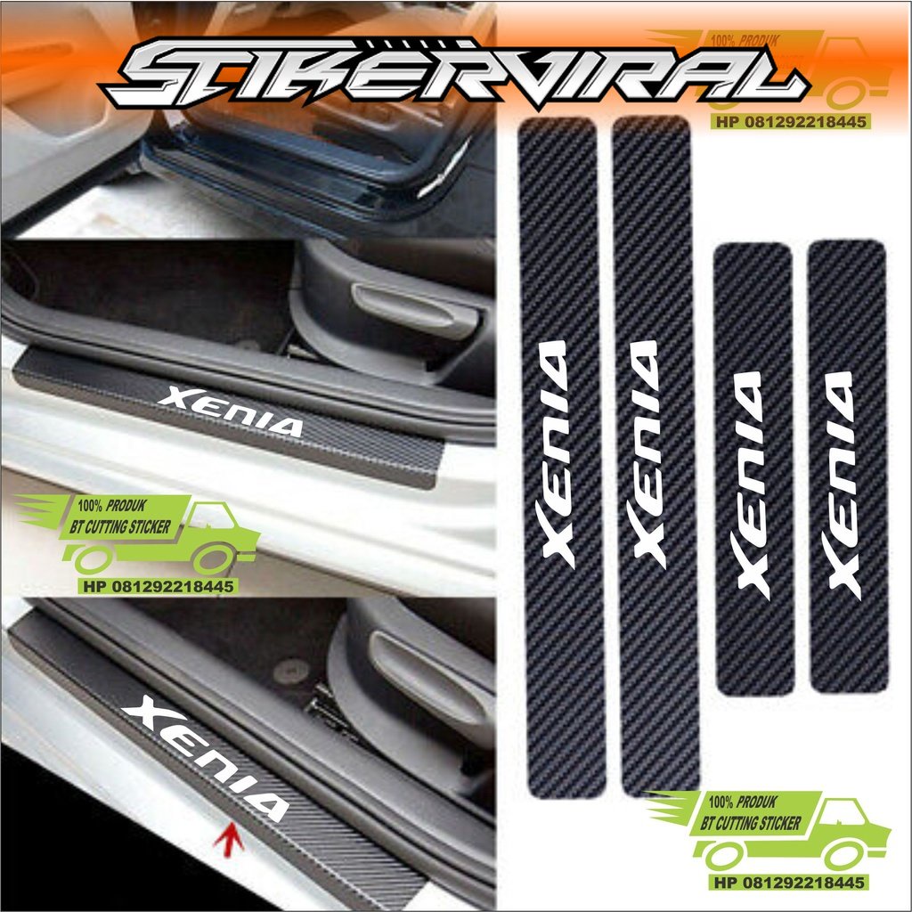 4 pecs stiker carbon pengaman pintu mobil xenia stiker mobil xenia stiker daihatsu xenia stiker mobi
