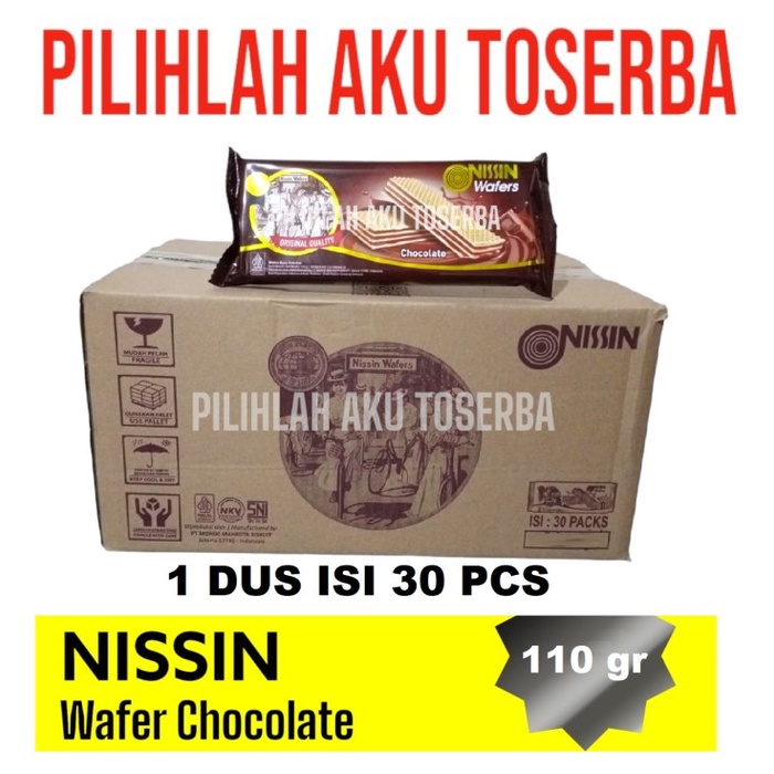 NISSIN WAFER Chocolate 110 gr - ( HARGA 1 DUS isi 30 pcs )