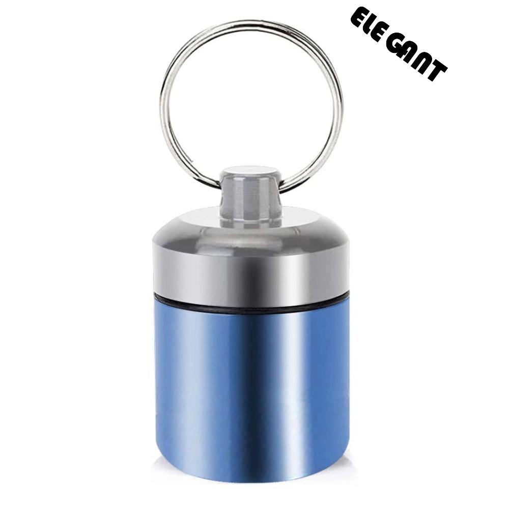 [Elegan] Pill Box Case Mini Perjalanan Luar Ruangan Botol Camping Metal Pocket Pill Case