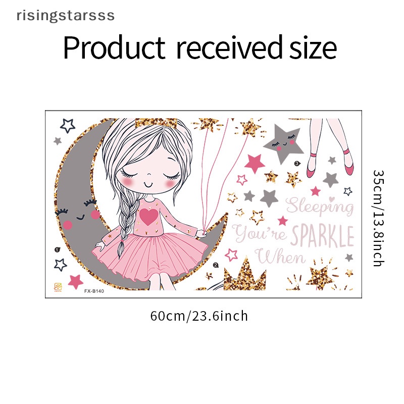 Rsid Span-new Princess on the moon wall er Dekorasi Kamar Anak Perempuan Kartun Cantik ers Jelly