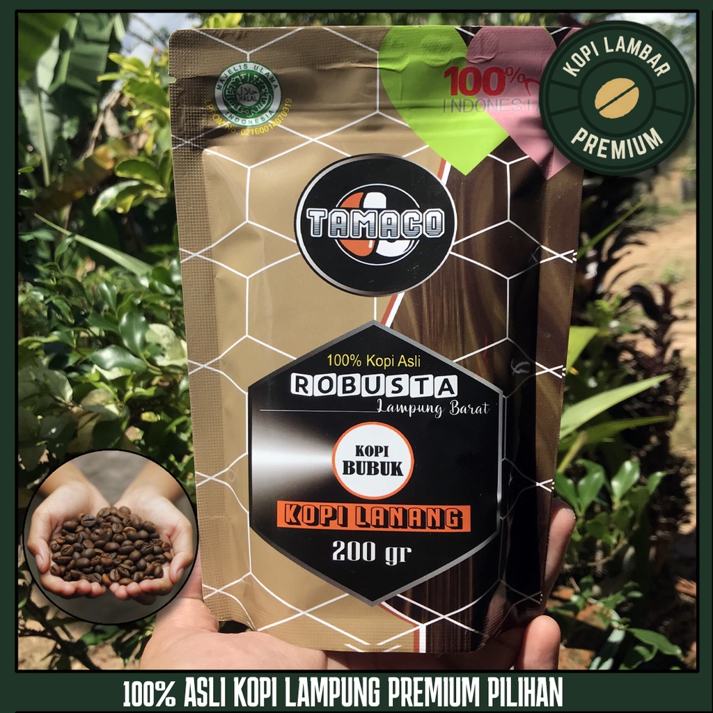 

[Tamaco] SPESIAL KOPI LANANG ROBUSTA BUBUK LAMPUNG ASLI 100% - KOPI PEABERRY LAMPUNG-KOPI LANANG ASLI ORIGINAL LAMPUNG