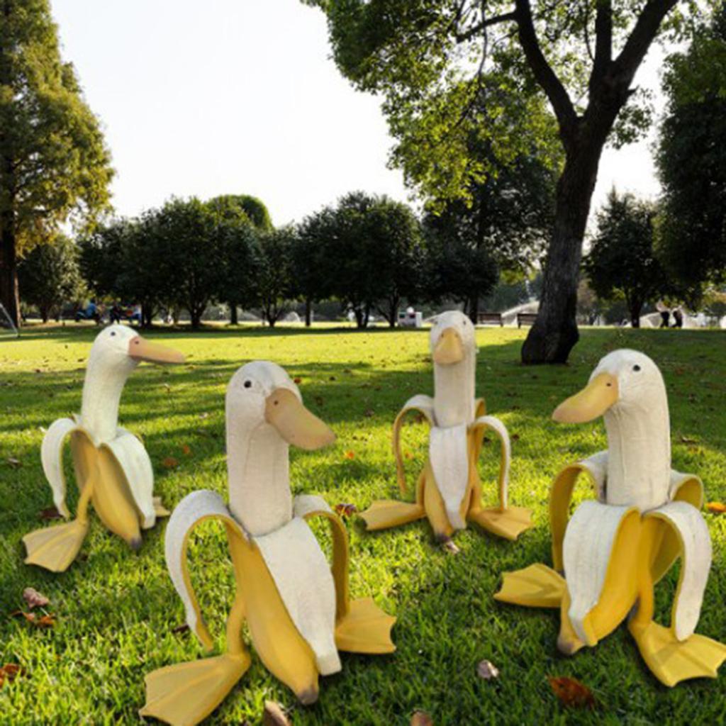 Huit Patung Bebek Pisang Indah Patung Hewan Taman Untuk Rumput Teras