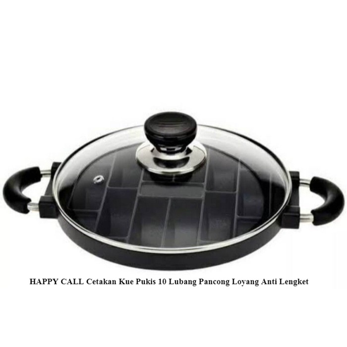 HAPPY CALL Cetakan Kue Pukis 10 Lubang Pancong Loyang Anti Lengket ORIGINAL