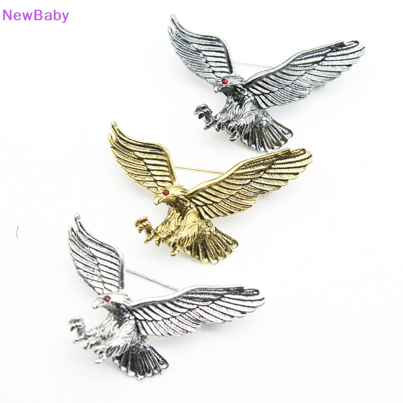 Newbaby Fashion Pria Vintage Eagle Pin Bros Dekorasi Korsase Lencana Perhiasan Hadiah ID