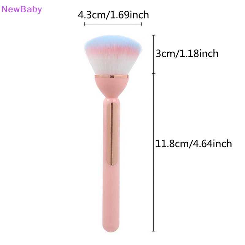 Newbaby 1PC Sikat Pembersih Debu Kuku Kepala Besar Untuk Manicure Blush Powder Makeup Brushes ID