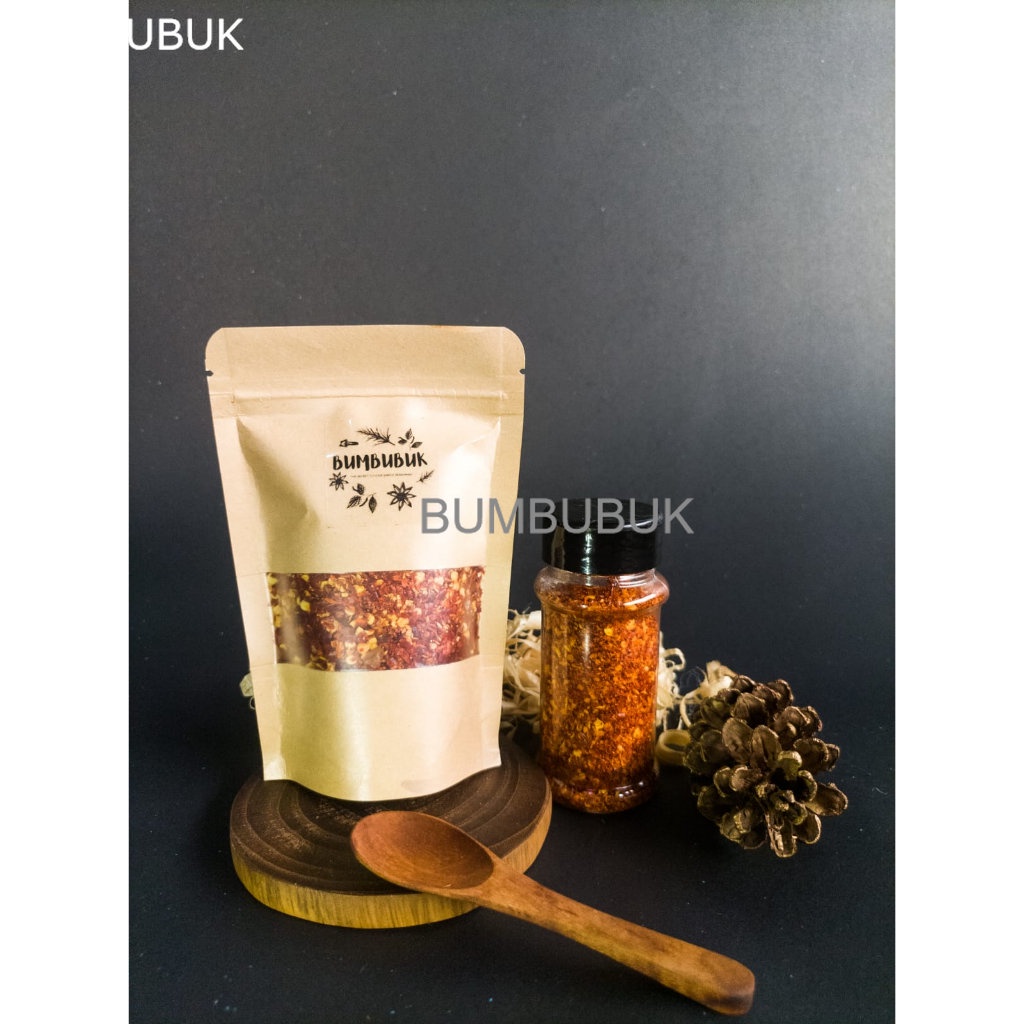 

Bumbubuk Chilli Flakes 30gr 60gr / Cabe Kasar / Cabe Kering / Cabe Bubuk / Cabe chilli oil / Rempah / Cabe Giling