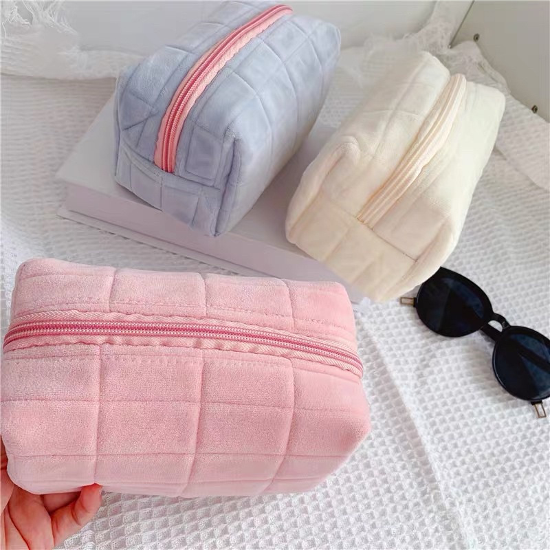 JOLINEOFFICIAL CUTE POUCH PILLOW KOREA / MUJI STYLE MAKE UP POUCH / COSMETIC BAG KAPASITAS BESAR / KOTAK PENSIL BANTAL LUCU / PENSIL POUCH / TAS MAKE UP BANTAL / FURANO PUFFY POUCH