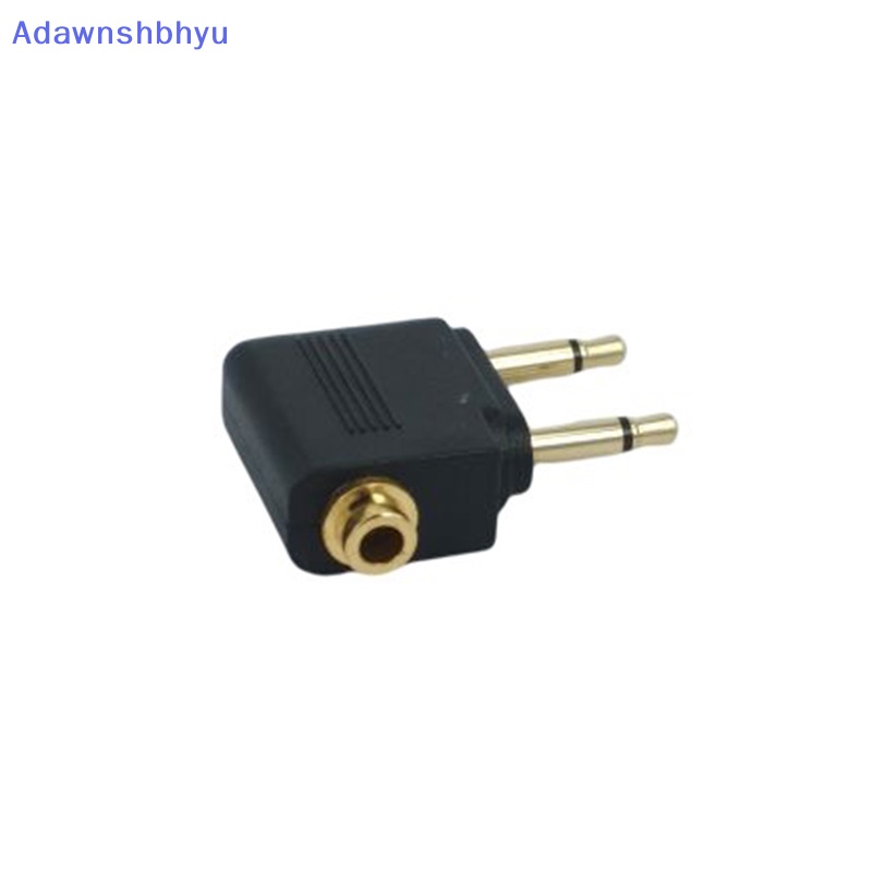 Adhyu Adaptor Konverter Headphone Audio Jack 3.5mm Lapis Emas Untuk Pesawat Pesawat Travel Earphone Mono Audio Converter Travel Jack Plug ID