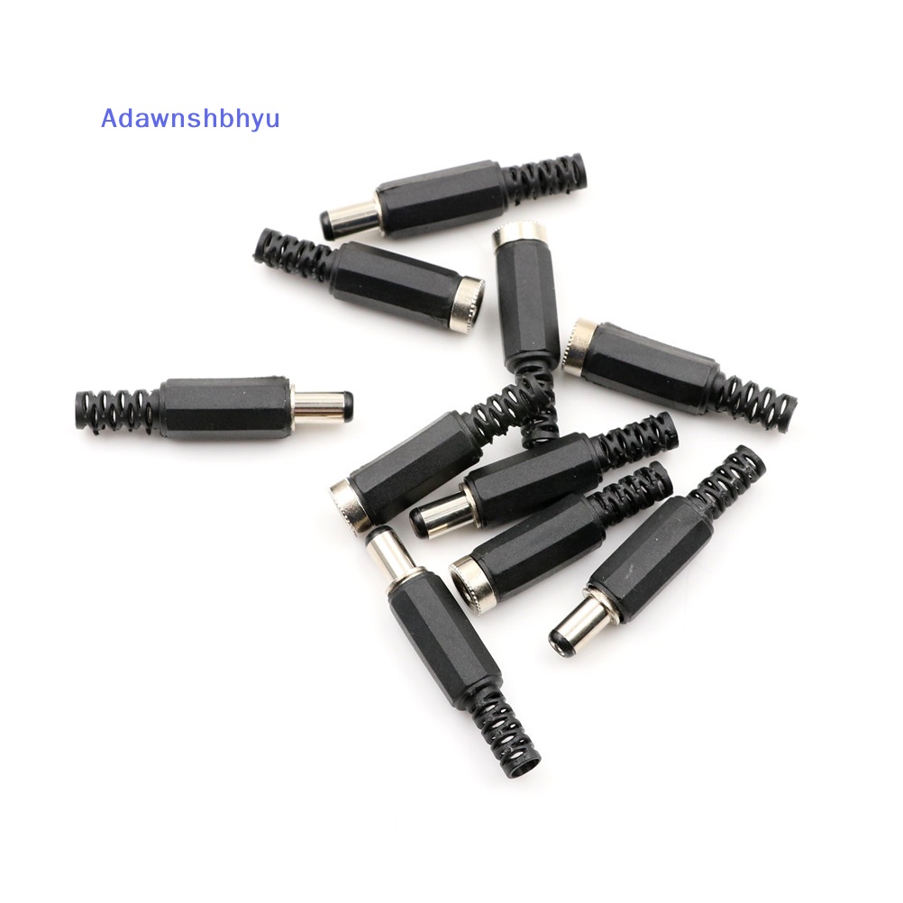 Adhyu 10pcs 5.5x2.1mm DC Power Female Plug Jack+Soket Konektor Jack Colokan Male ID