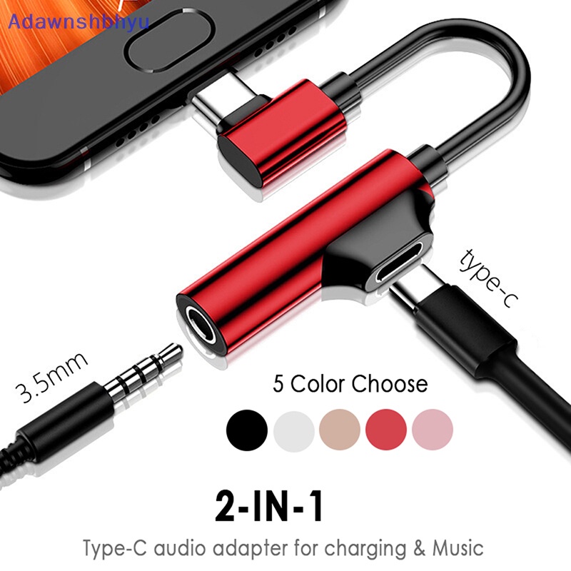 Adhyu Adaptor USB C To 3 5 MM Aux Tipe-C 3 5aksesoris Kabel Audio Cabo Adaptador ID