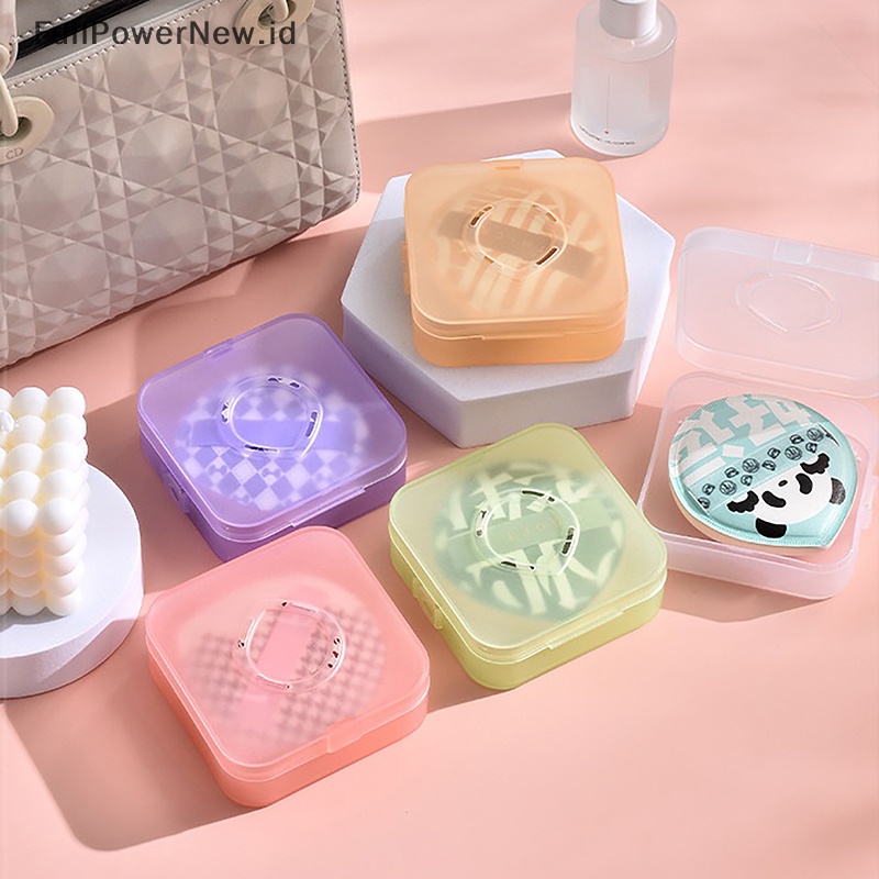 Power 1pcs box Puff Kosmetik Makeup Sponge Bedak Puff Tempat Pengeringan Display Storage ID