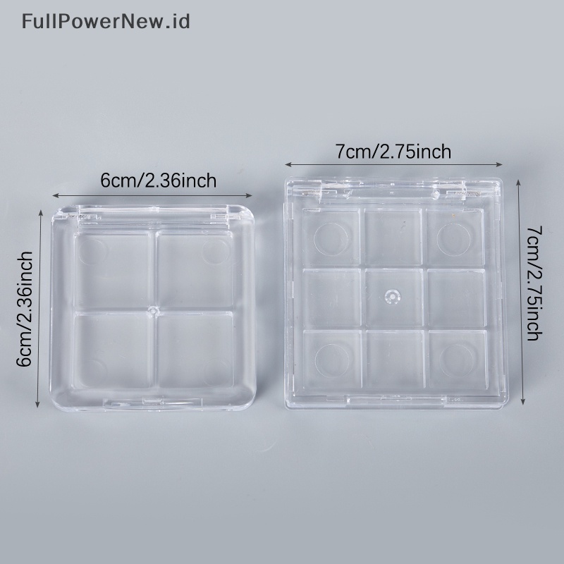 Power Nail Tip Box4 /9 Grids Tempat Penyimpanan Kosong Nail Art Organizer Container Box ID