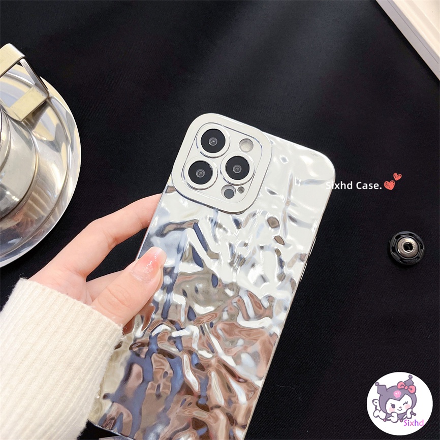 Untuk Infinix Hot 30i Smart 76 5 2020 Note12 G96 Hot 20i 12i 20s Hot 20 11 10 9 Play Spark 10C 10 Note 10 Pro Fashion Aluminium Tin Paper Pattern Casing Ponsel+Breket Soft Cover