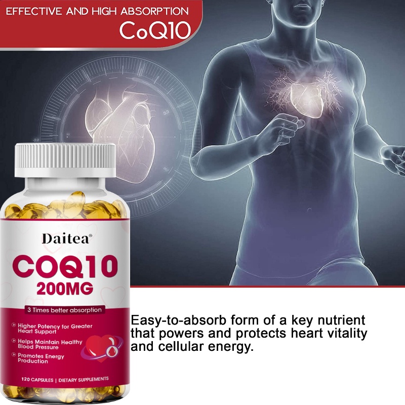 Daitea Coenzyme q10 CoQ10 200 mg | heart aids 30/60/120's softgel