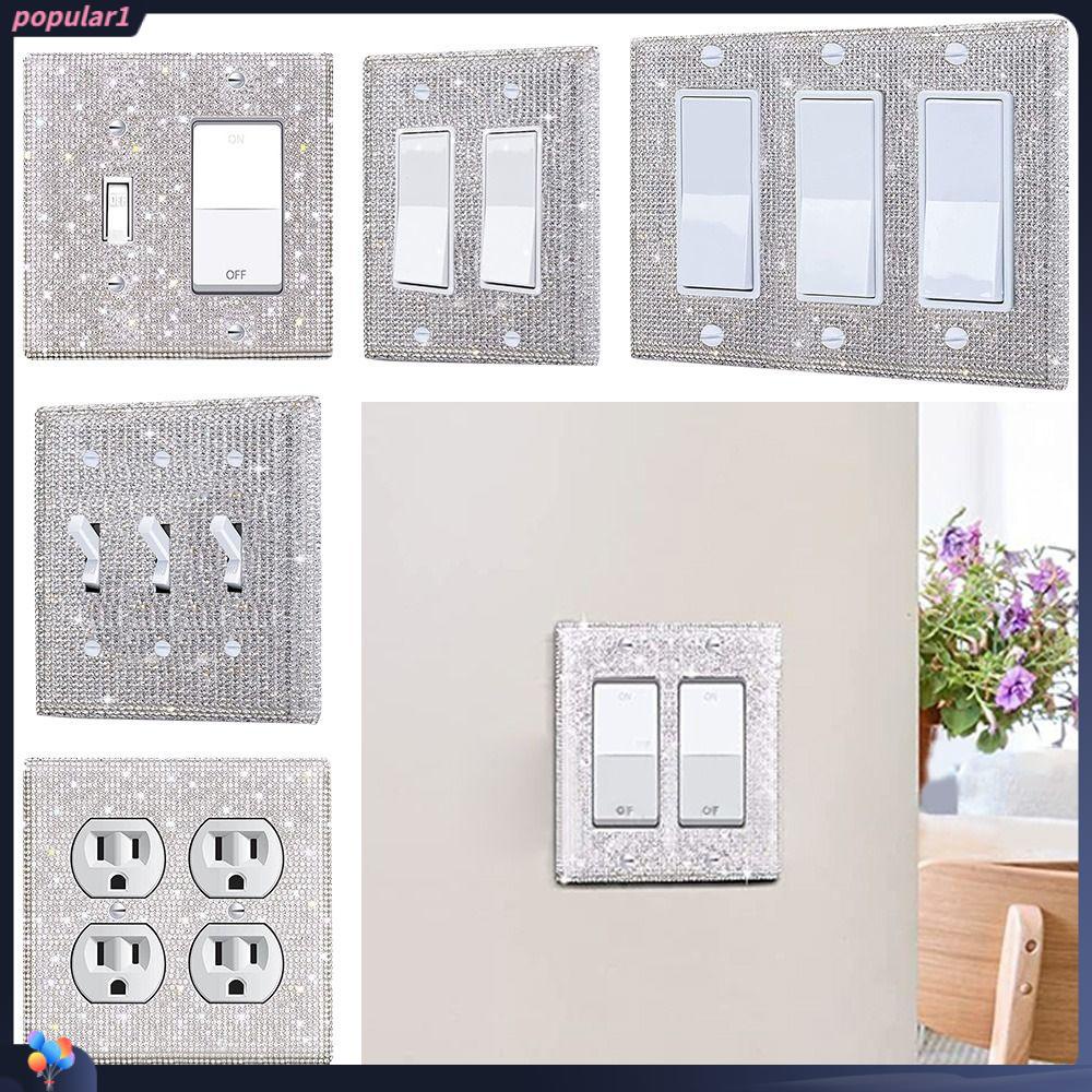 Populer Stiker Panel Saklar Standar As Dekorasi Rumah Kreatif Penutup Plat Dinding Kristal