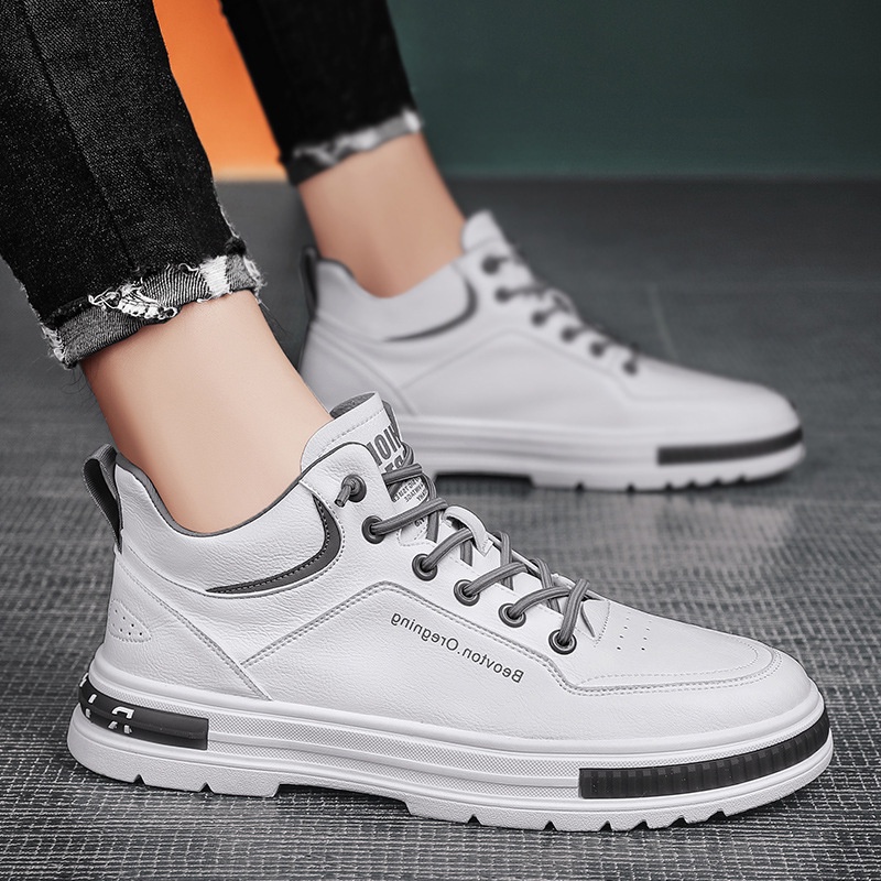 FREE BOX SEPATU SNEAKERS  STYL  BOOT KULIT PRIA IMPORT TERBARU 2023 BISA COD
