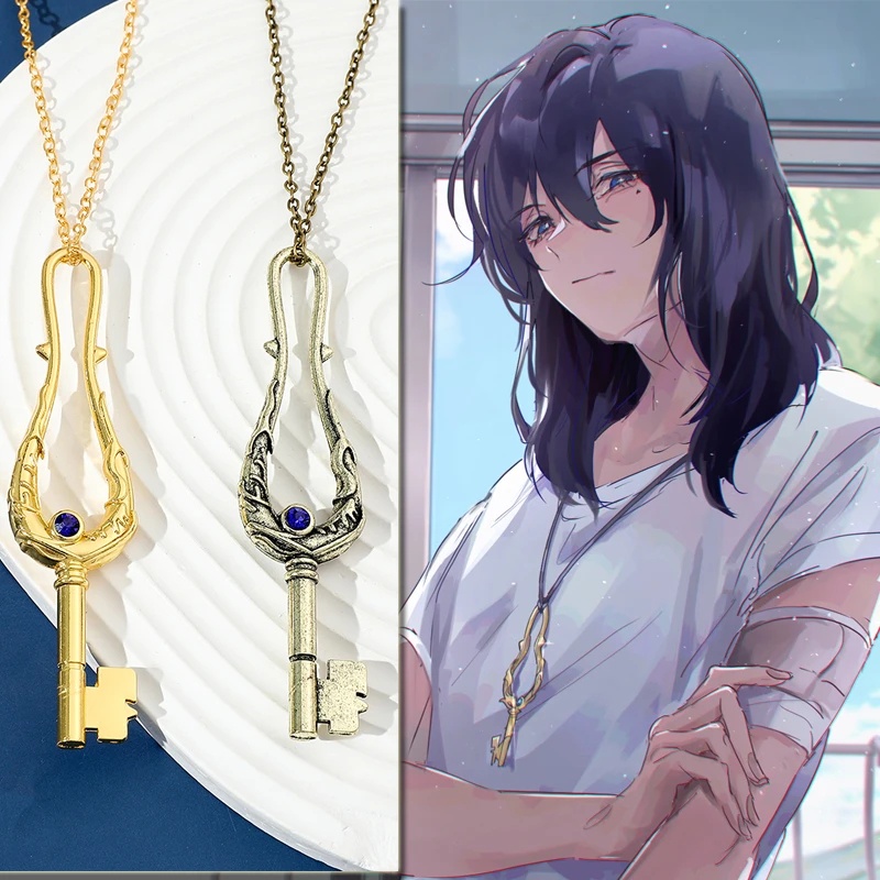 [HOT Sale] Kreatif Klavikula Kalung Perhiasan Aksesoris Anime Suzume No Tojimari Pesona Kalung Suzume Kunci Liontin Kalung Cosplay Choker Kalung Kepribadian Sederhana